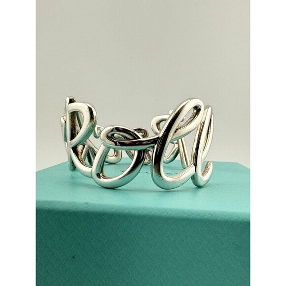 RARE Tiffany & Co. Rock x Roll Cuff Bracelet Paloma Picasso Graffiti Silver - Picture 5 of 7